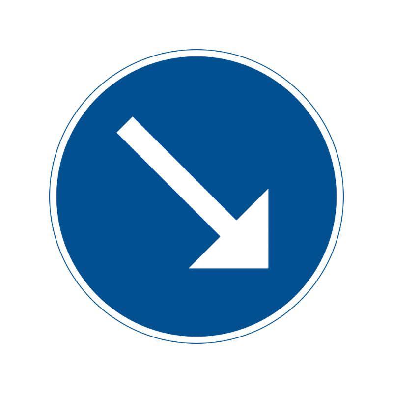 Påbjuden körbana höger som innebär att du måste välja höger körbana