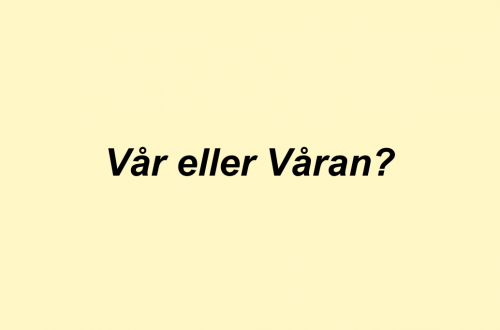 vår eller våran